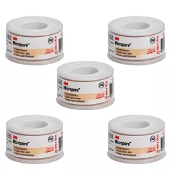 Kit 5 Fitas Micropore 1533 3M 2,5cm x10m Bege - Triomed