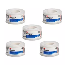Kit 5 Fitas Micropore 1530 3M 2,5cm x10m Branco - Triomed