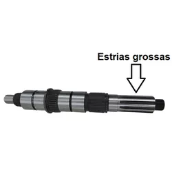 Eixo entalhado F4000, F1000 Turbo, D40, 6-80 e 6-90 similar ao 3315130 - 9235 - 47985 - AUTOPEÇAS TUNICAR