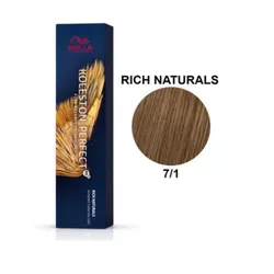 Wella Koleston Perfect Louro Médio Cinza 7/1 60ml - UNIKAPRO Cosmetics