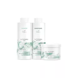 Wella Nutricurls Kit Lavatório Shampoo + Condic + Máscara - UNIKAPRO Cosmetics
