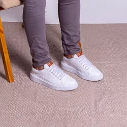 Tênis Casual Masculino Vancouver em Couro Branco S... - VANCOUVER