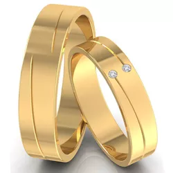 Alianças de Casamento Luziânia - 5mm - 522 - M Joias