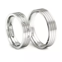 Alianças de Ouro Branco Goiânia 6mm - 505 - M Joias
