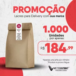 1.000 Lacres para Delivery Personalizados - 3,5X10... - VettorPrint Comercial Brasil