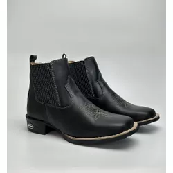 Botina Texana Masculina Country Solado Borracha Co... - Via Horse Boots
