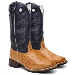 Bota Texana Masculina Couro Legítimo Country Bico ... - Via Horse Boots