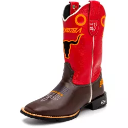 Bota Texana Masculina Bulls Rozeta country em Cour... - Via Horse Boots