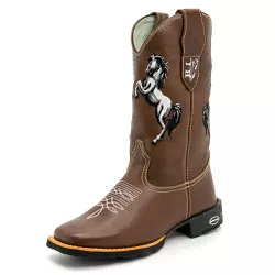 Bota Texana Masculina Country em Couro Legítimo Bi... - Via Horse Boots