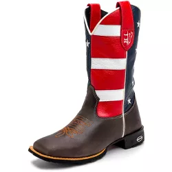 Bota Texana Masculina U.S.A Country em Couro Legít... - Via Horse Boots