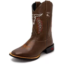 Bota Texana Masculina Bulls country em Couro Legít... - Via Horse Boots