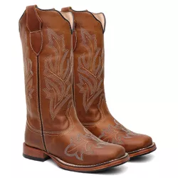 Bota Texana Feminina country em Couro legitimo Bic... - Via Horse Boots