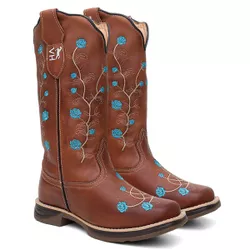 Bota Texana Feminina country em Couro legitimo Bic... - Via Horse Boots