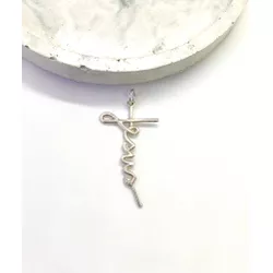 Pingente Cruz Jesus em Prata 925 - Vila das Pratas e Semijoias 
