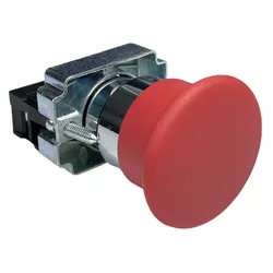 Botão Cogumelo Emergência Gira/Destrava 22mm Verm 1nf Lukma | MAQPART