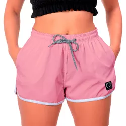 Short Feminino Rosa Bebê Moda Praia ou Academia W2... - W2 STORE