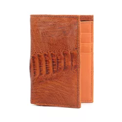 Carteira Masculina Em Couro de Canela de Avestruz ... - Exotic Couros