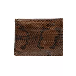 Carteira Masc. em Couro de Python (Python reticula... - Exotic Couros
