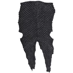 Couro De Peixe Pirarucu Preto Rustico - Exotic Couros