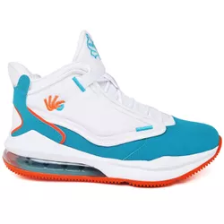 Tênis De Basquete Ankaa Branco Com Azul Ciano - 30... - Yep Store