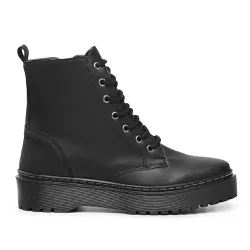 BOTA COTURNO FEMININA BLOGUEIRA TRATORADO PRETO - ... - ZAFREM