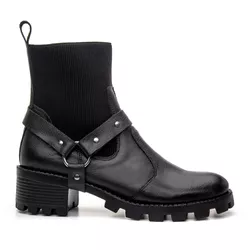 BOTA COTURNO TRATORADA FEMININA COURO COM FIVELA P... - ZAFREM