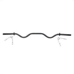 Barra W Musculação 120 Cm Academia Presilhas Exerc... - ZUÍ BRASIL