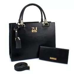 Kit Bolsa Feminina Castelo Madri Preto - Zuí Brasi... - ZUÍ BRASIL