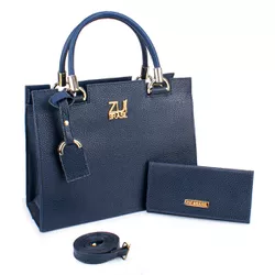 Kit Bolsa Feminina Castelo Relax Azul Marinho- Zuí... - ZUÍ BRASIL