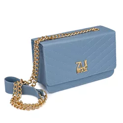 Bolsa Clutch Azul Aço Pequena De Lado Alça De Corr... - ZUÍ BRASIL