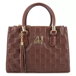 Bolsa Feminina Luxo Lorena Xadrez Caramelo Zuí Bra... - ZUÍ BRASIL