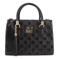 Bolsa Feminina Luxo Lorena Xadrez Preto Zuí Brasil... - ZUÍ BRASIL