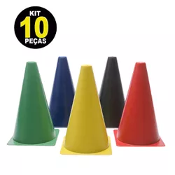 Kit 10 Cones Agilidade Treino - 10470 - ZUÍ BRASIL