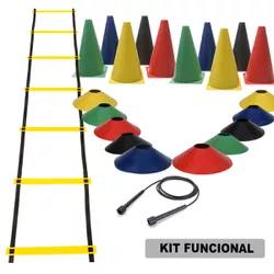 Kit Treino Corda de Pular + 10 Cones + 10 Pratos +... - ZUÍ BRASIL