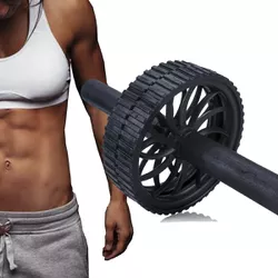 Rodinha Abdominal Dupla Preta Exercícios Aparelho ... - ZUÍ BRASIL