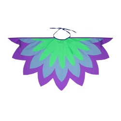 Fantasia asa pássaro roxo, azul e verde