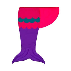 Fantasia Cauda sereia Roxo, pink e verde