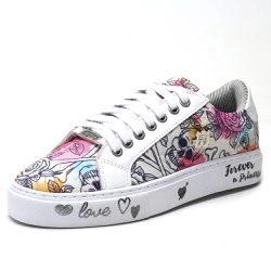  TÊNIS FEMININO MODERNO CLÁSSICO TECIDO CONFORT LINDO, LOVE KEDS ROSAS