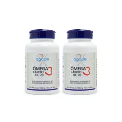 Combo 2X Ômega 3 Cardio HC 70 - 120 (2X60) Cápsula... - Ágape Manipulação