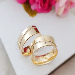 Aliança de Ouro 18k O PAR - RJ26 - ALIANÇAS RAINHA VIRTUAL 