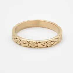 Aliança ouro 18k trabalhada com 5m 7g - 1008 - Almeida Prada
