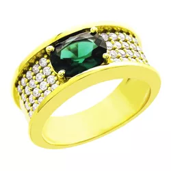 Anel de Formatura Ouro 18k com Pedra de Zirconia D... - Almeida Prada