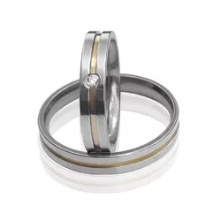 Aliança De Namoro Em Aço Cirúrgico Quadrada 4mm 1 ... - Almeida Prada