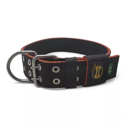 Coleira Para Cachorro Amorosso (preto e laranja) - 4001-014-010-C - Amorosso