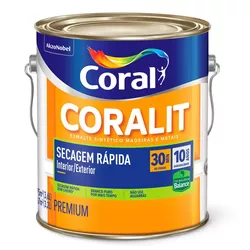 Esmalte Coralit Total Balance 900ml Fosco Branco C... - Bazar Eficaz