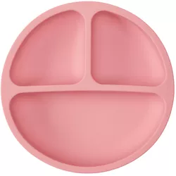 PRATINHO EM SILICONE COM VENTOSA ROSA - 15631 - BEDOT