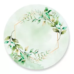Capa Painel Redondo Floral Verde - Loja | Bibi Painéis
