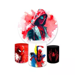 Kit Capa Painel + Trio Cilindro Homem Aranha Verme... - Loja | Bibi Painéis