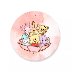 Capa Painel Redondo Ursinho Pooh Rosa - Loja | Bibi Painéis