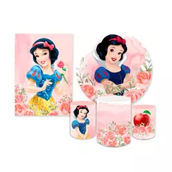 Kit Casadinho Tema Branca De Neve Rosa - Loja | Bibi Painéis
